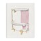 Stupell Industries Simple Bathtub with Bow Canvas Design by Janet Tava